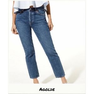 Agolde | Riley High Rise Straight Crop Jeans